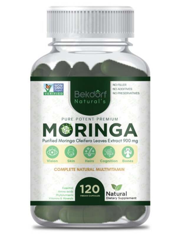 Bekdorf Pure Potent Premium Moringa Purified Moringa Oleifera Leaves Extract 900mg 60 Capsules